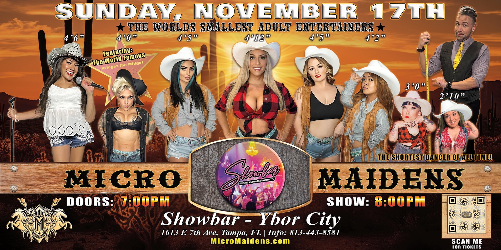 Banner image for Tampa, FL - Micro Maidens: Dwarf Dancers @ Showbar Ybor City "The Only Micro Revue in the World!"