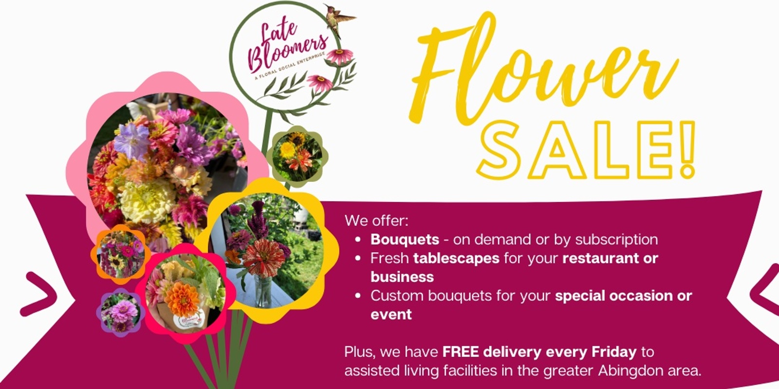 Banner image for Late Bloomers Flower Sales