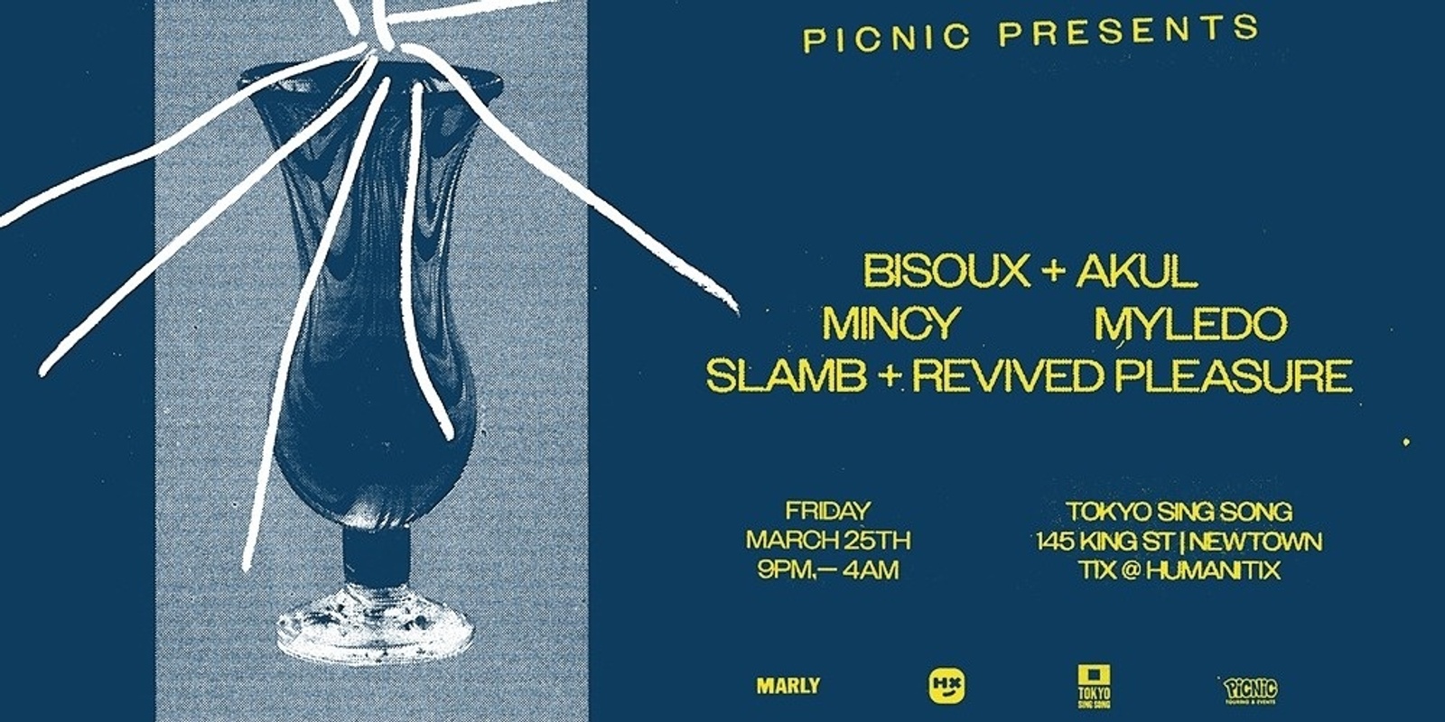Banner image for Picnic presents Bisoux + Akul, Mincy, Myledo  Slamb + Revived Pleasure 