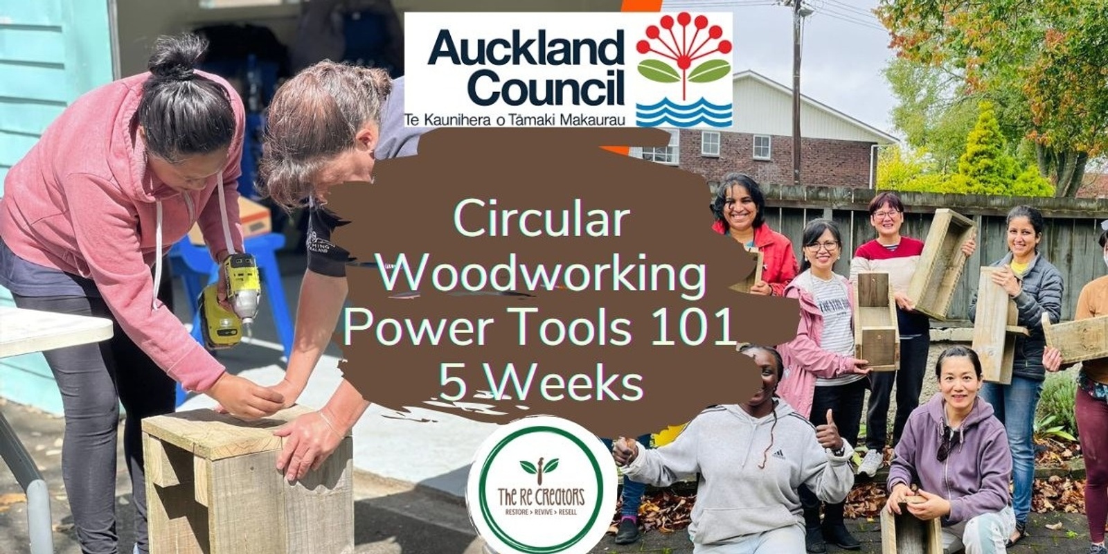 Banner image for Circular Woodworking Programme: Power Tools 101 - 5 Weeks, The ReCreators Green Space, Sunday, 3 Nov to 1 Dec, 10am-1pm 