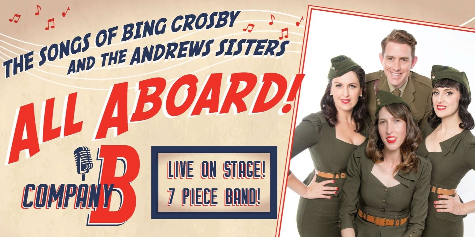 Banner image for All Aboard! The songs of Bing Crosby & The Andrews Sisters