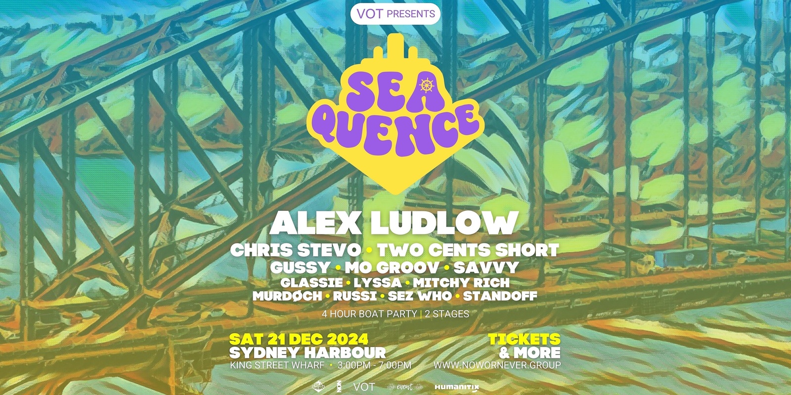 Banner image for SEAQUENCE SYDNEY HARBOUR BOAT PARTY → ALEX LUDLOW | SAT 21 DEC