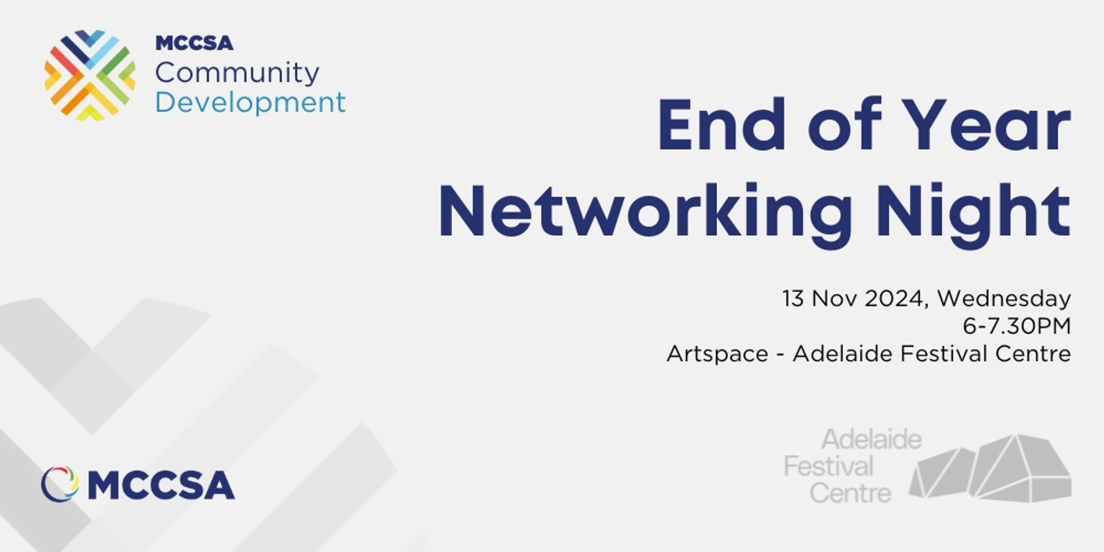 Banner image for End of Year Networking Evening by MCCSA 