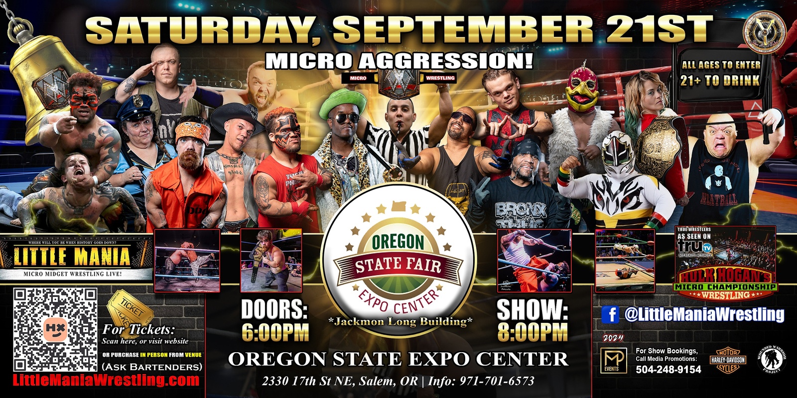 Banner image for Salem, OR - Micro-Wrestling All * Stars: Little Mania Fights in the Fairgrounds!