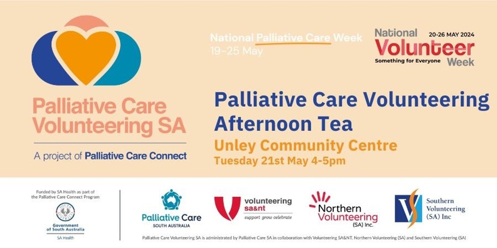 Banner image for Palliative Care Volunteering Afternoon Tea