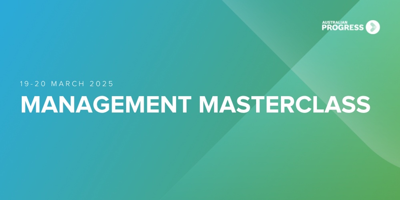 Banner image for Management Masterclass