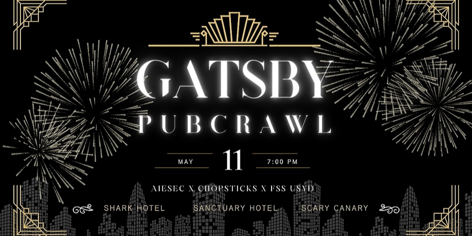 Banner image for USYD Chopsticks x FSS x AIESEC: Great Gatsby PUBCRAWL
