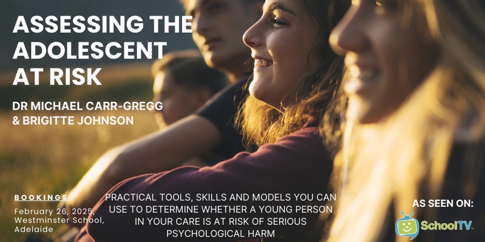 Banner image for Assessing the Adolescent At Risk Adelaide 2025