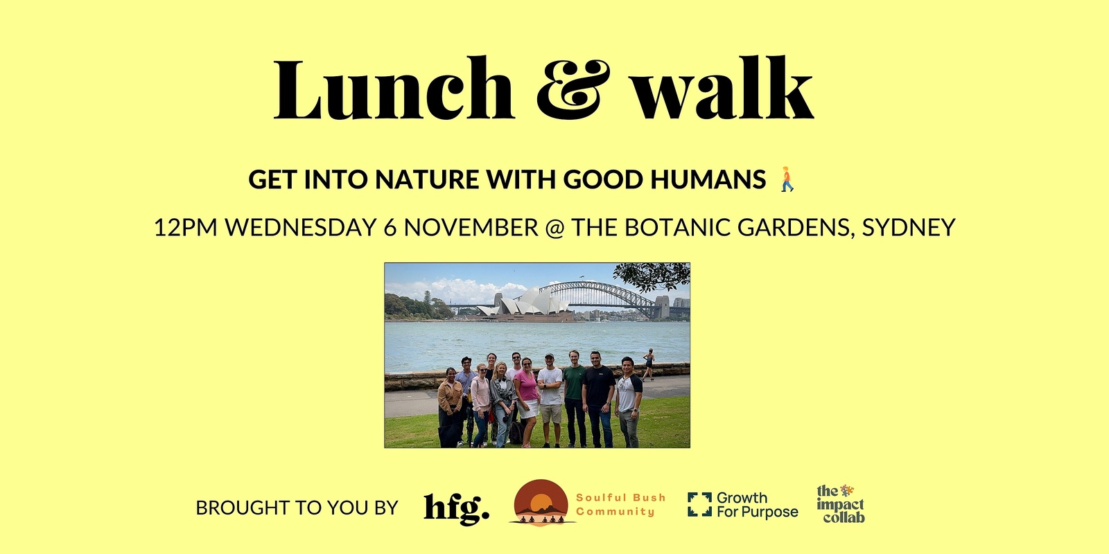 Banner image for Lunch & Walk with Good Humans 