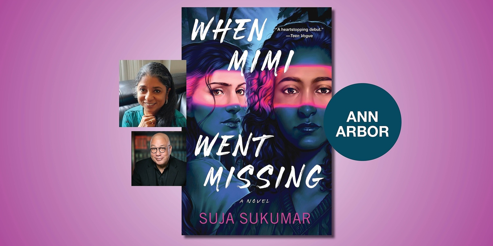 Banner image for When Mimi Went Missing with Suja Sukumar and Stephen Mack Jones