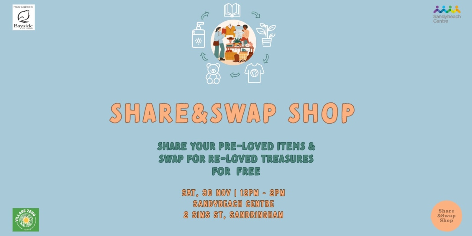 Banner image for Share&Swap Shop | 30 Nov | Sandringham