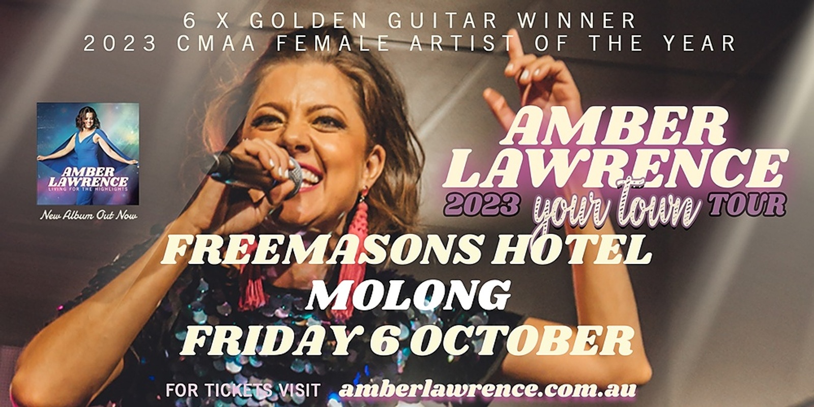 Banner image for Amber Lawrence - Molong The Freemason's Hotel - Your Town Tour