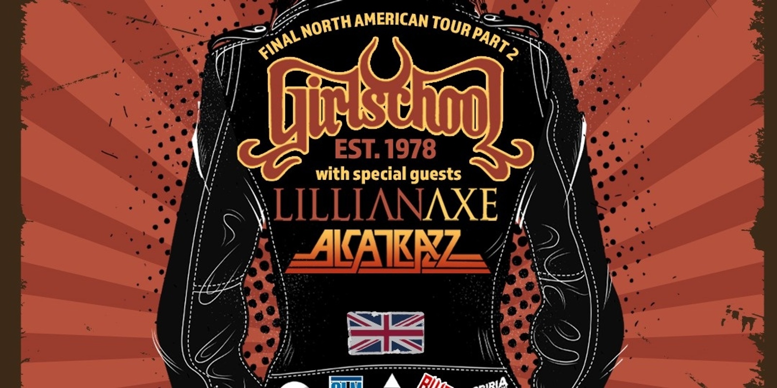 Banner image for Girlschool,  Lillian Axe,  Alcatrazz