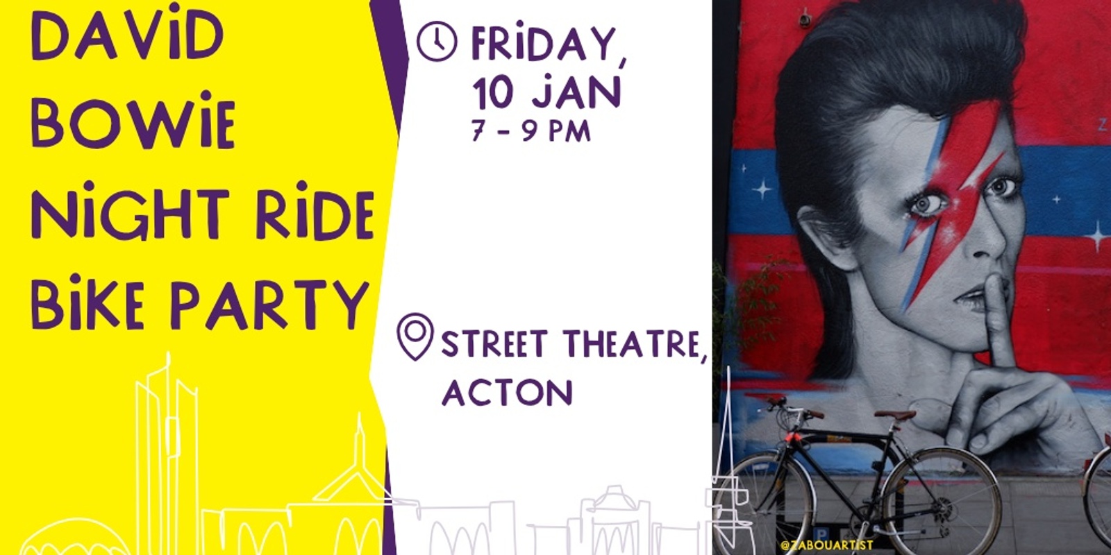 Banner image for David Bowie Night Ride Bike Party