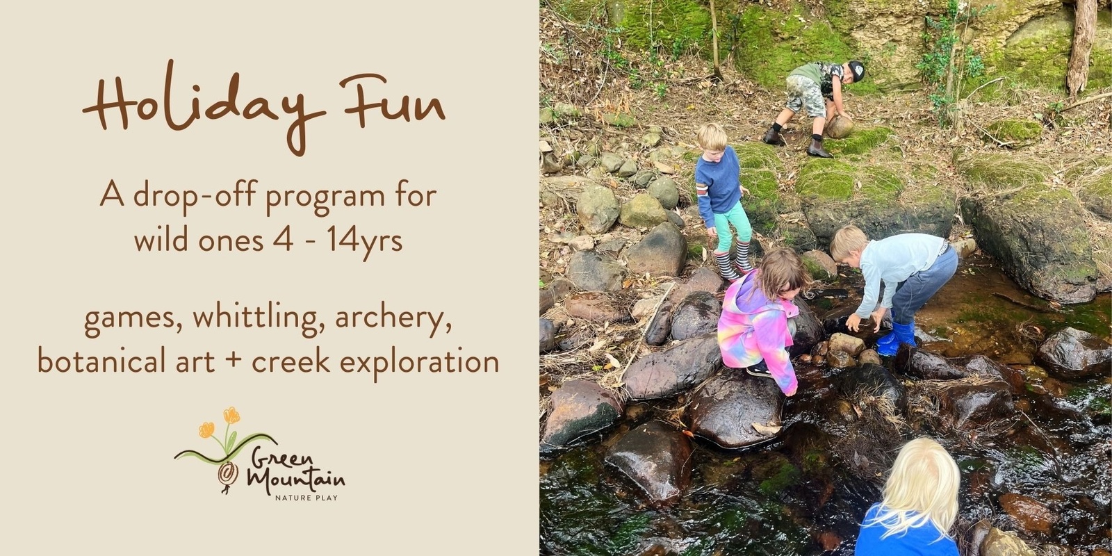 Banner image for Holiday Fun - summer sessions for wild ones (4-14yrs)