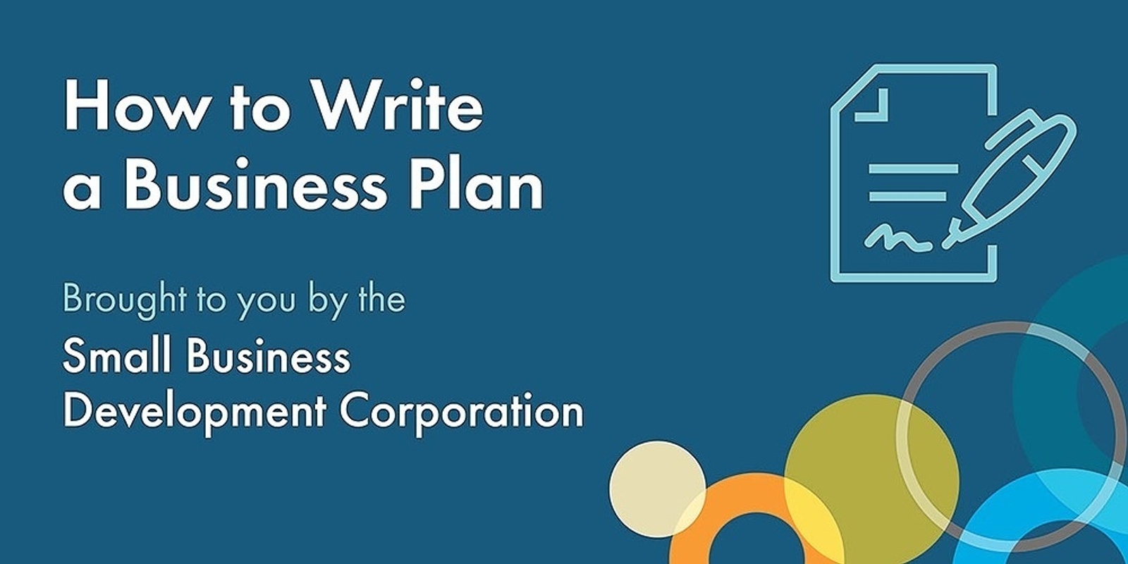 Banner image for How to Write a Business Plan