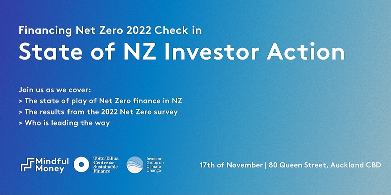 Banner image for Financing Net Zero Check in 2022