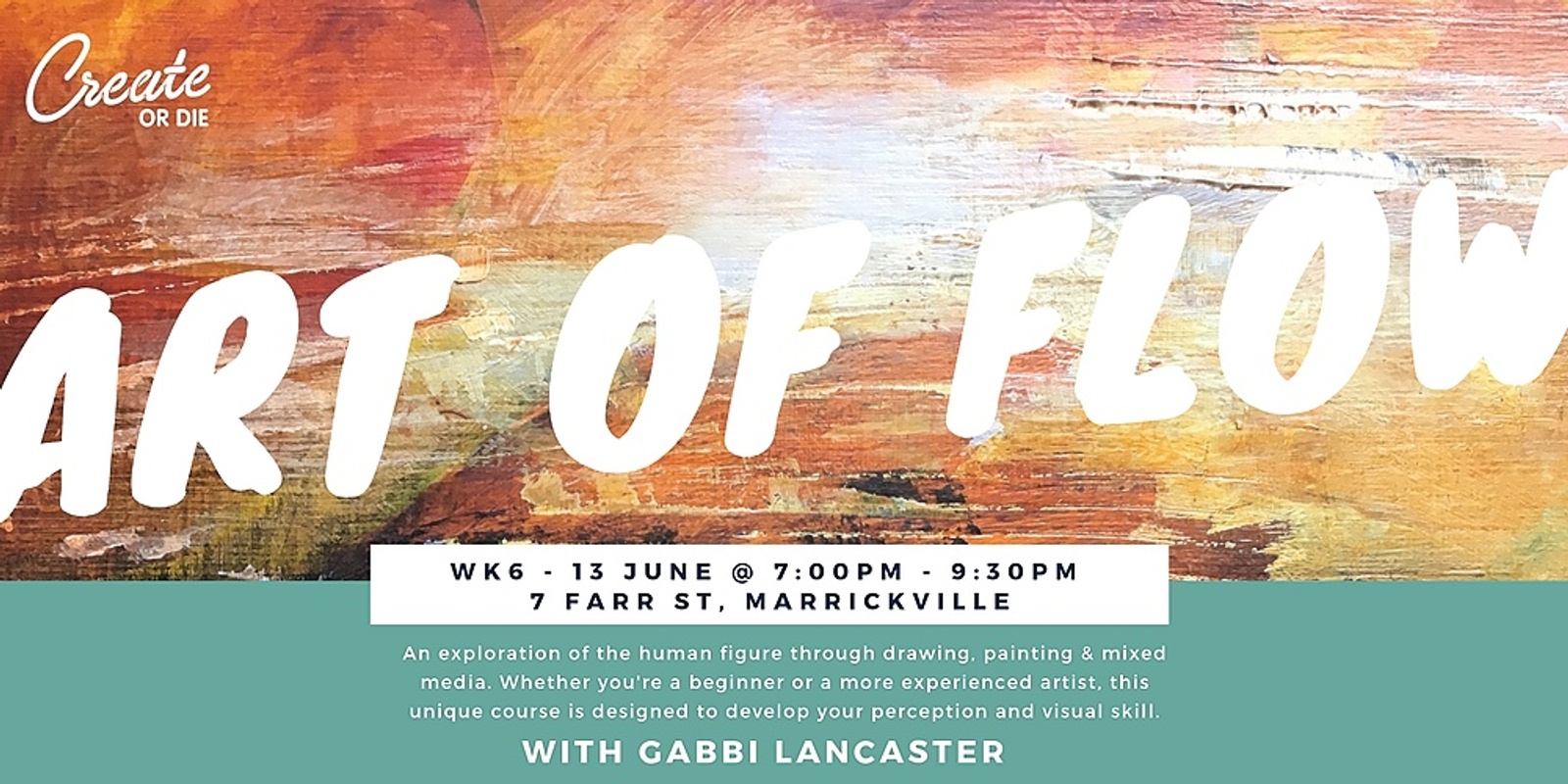 Banner image for The Art of Flow - Wk6 - Explore the human figure through mixed media - June 13 @ 7:00pm