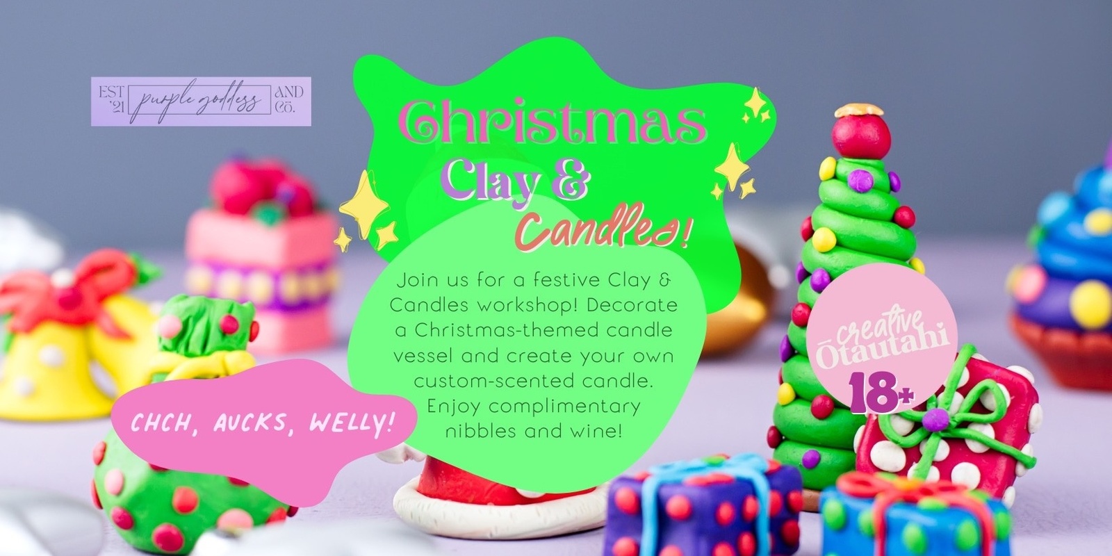 Banner image for Christmas Clay & Candle Christchurch