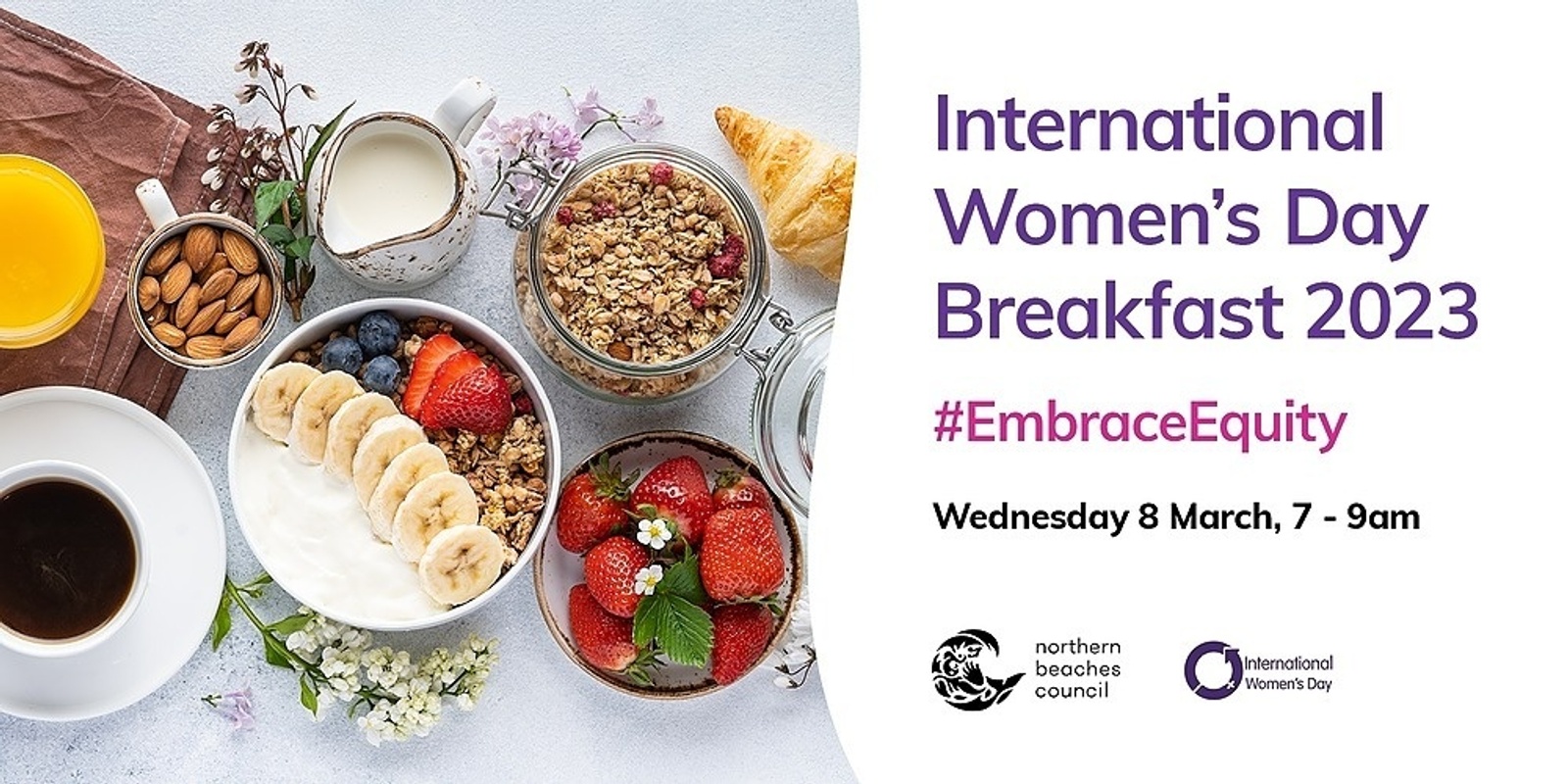 Banner image for International Women's Day Breakfast 2023 - Northern Beaches Council