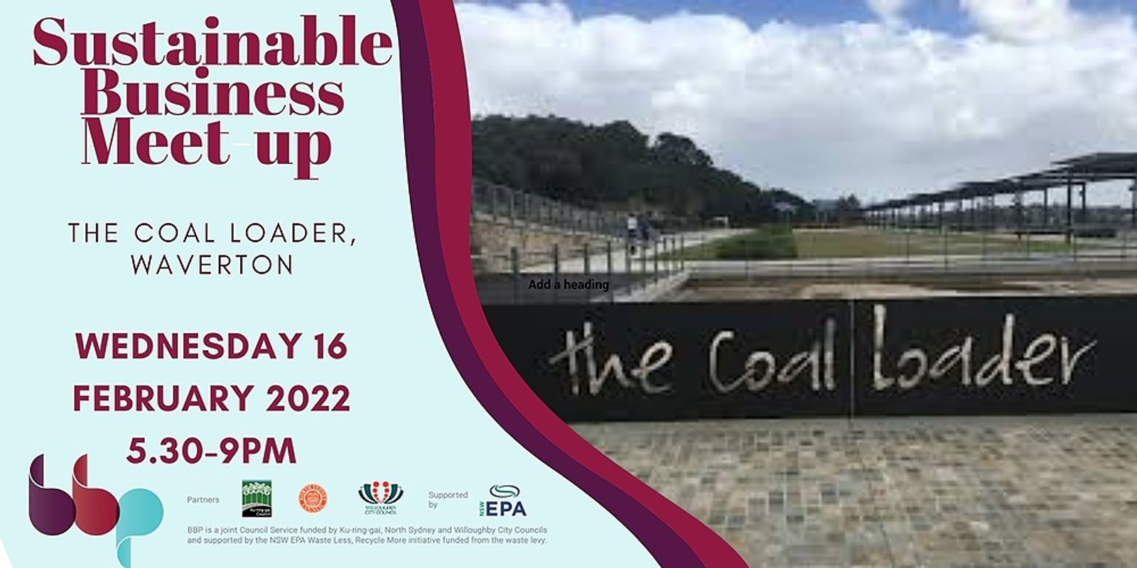 Banner image for BBP Sunset Business Meet-Up Coal Loader 16 FEBRUARY 2022