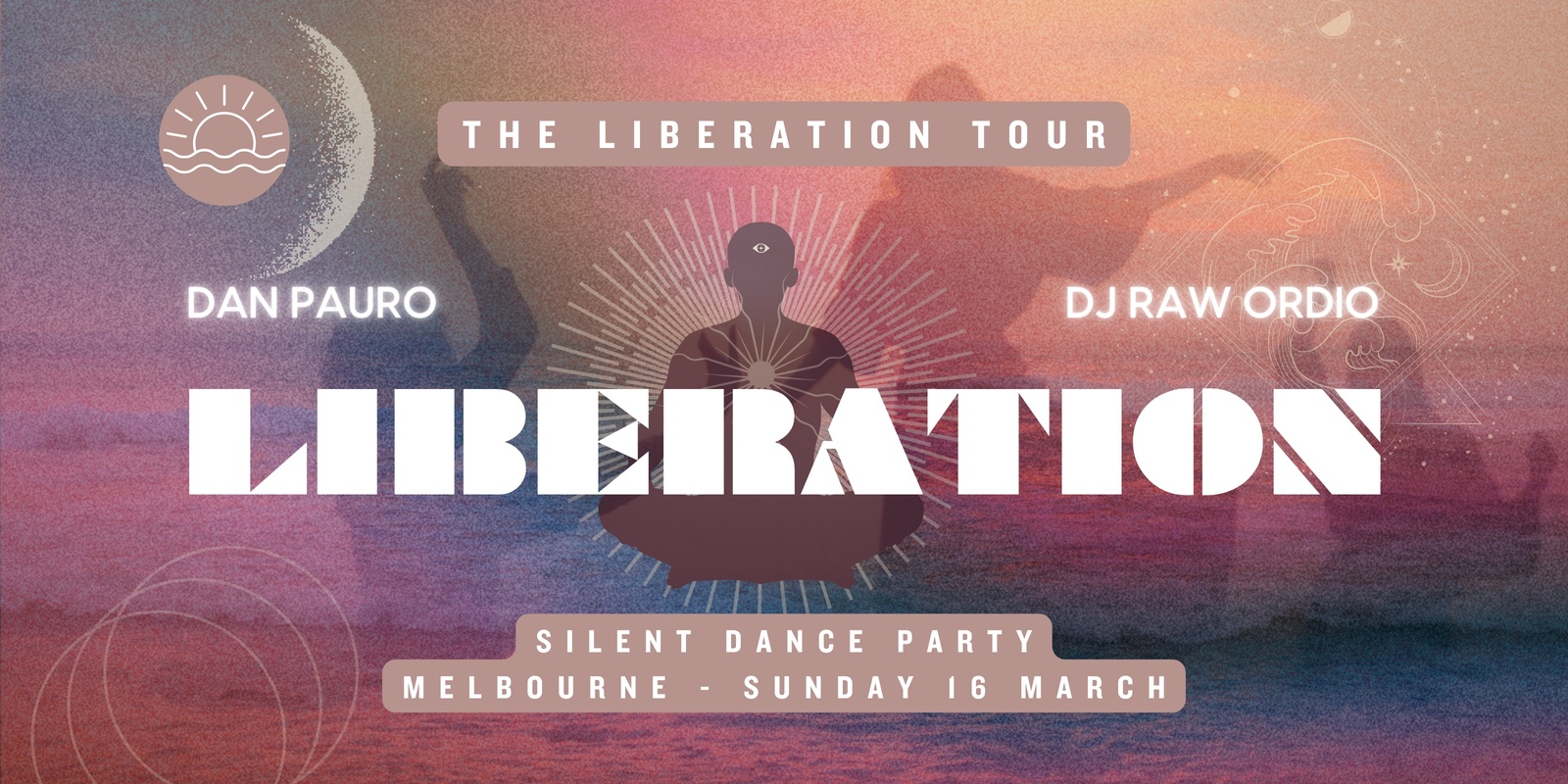 Banner image for Melbourne | Sunset Liberation | Dan Pauro & DJ Raw Ordio | Sunday 16 March