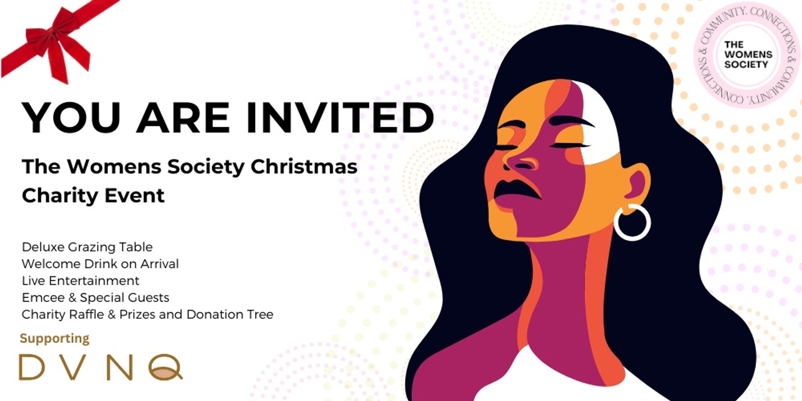 Banner image for The Womens Society Christmas Charity Event- Supporting NQDVRS