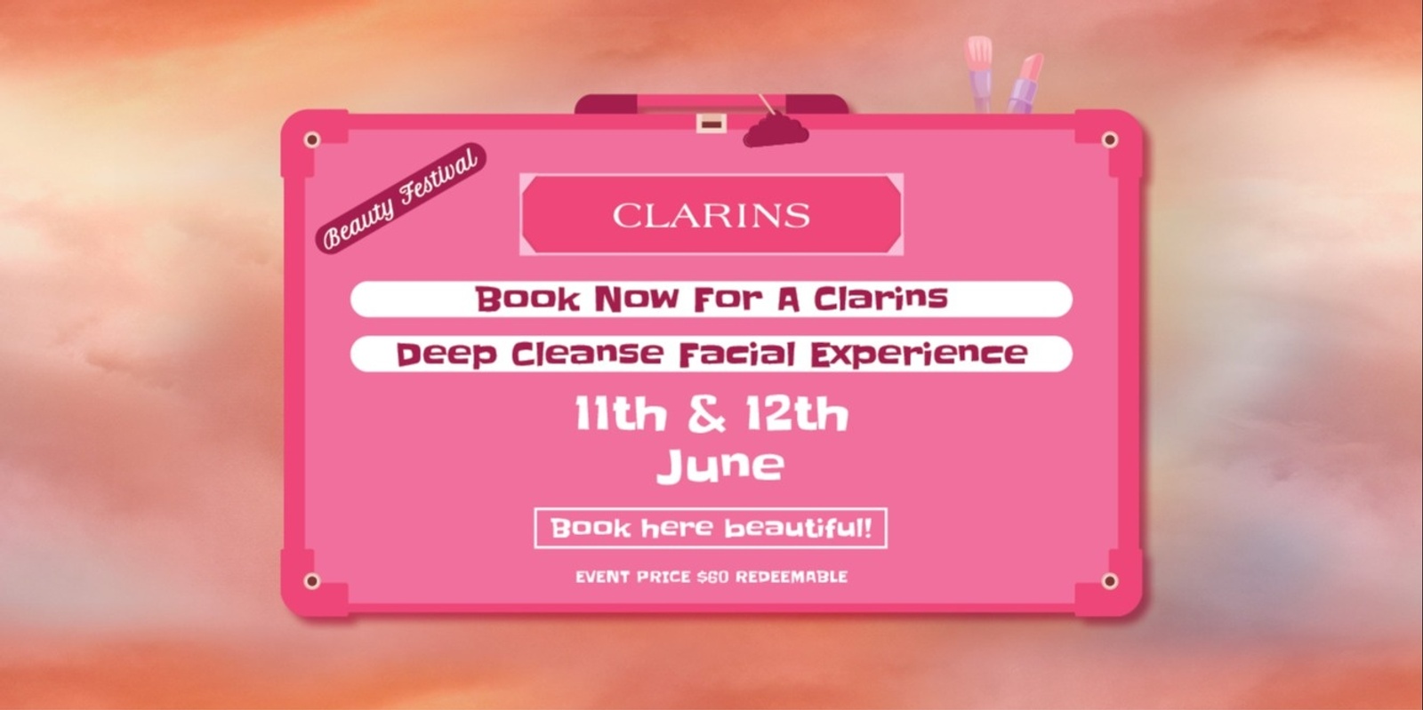Banner image for Indulge in Pure Radiance: Clarins Deep Cleanse Facial Event