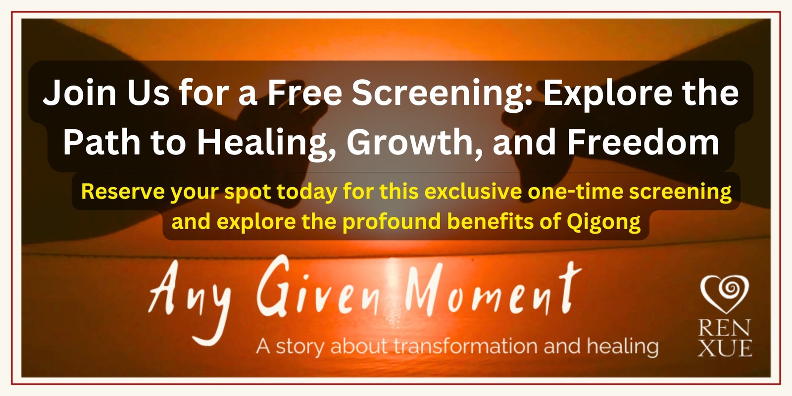 Banner image for Any Given Moment – A Life-Changing Journey Awaits!