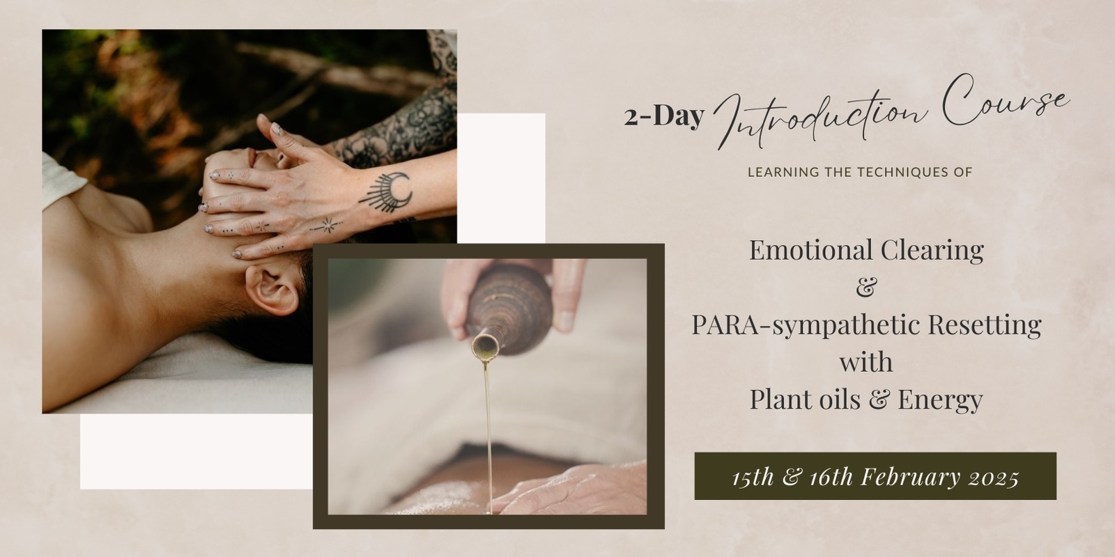 Banner image for 2-Day introduction course learning Emotional Clearing & PARA-sympathetic Resetting with Plant oils & Energy 