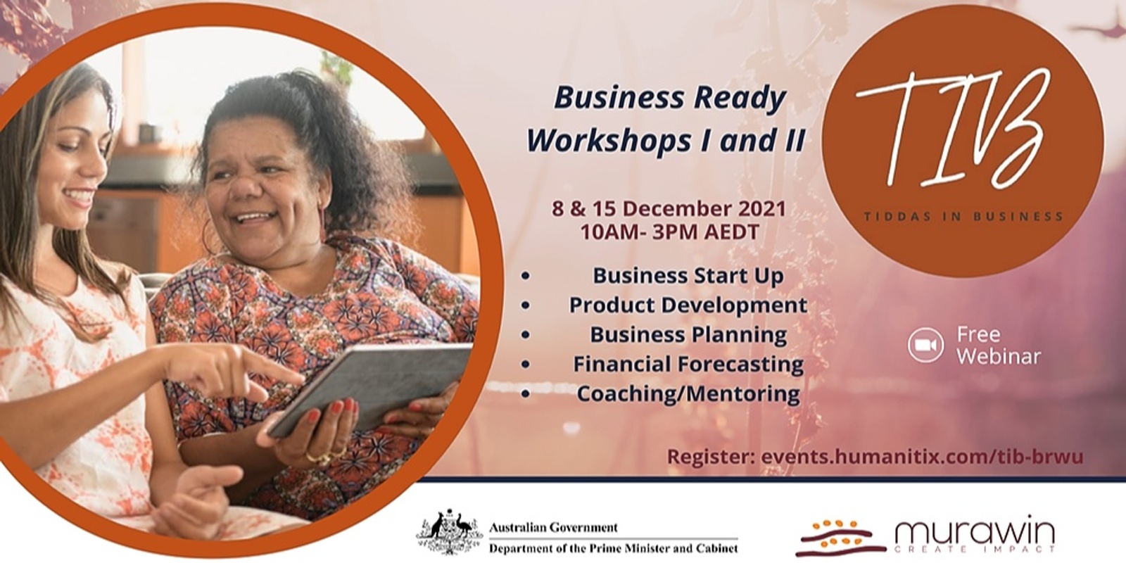 Banner image for Tiddas in Business - Business Ready Workshop 1 & 2