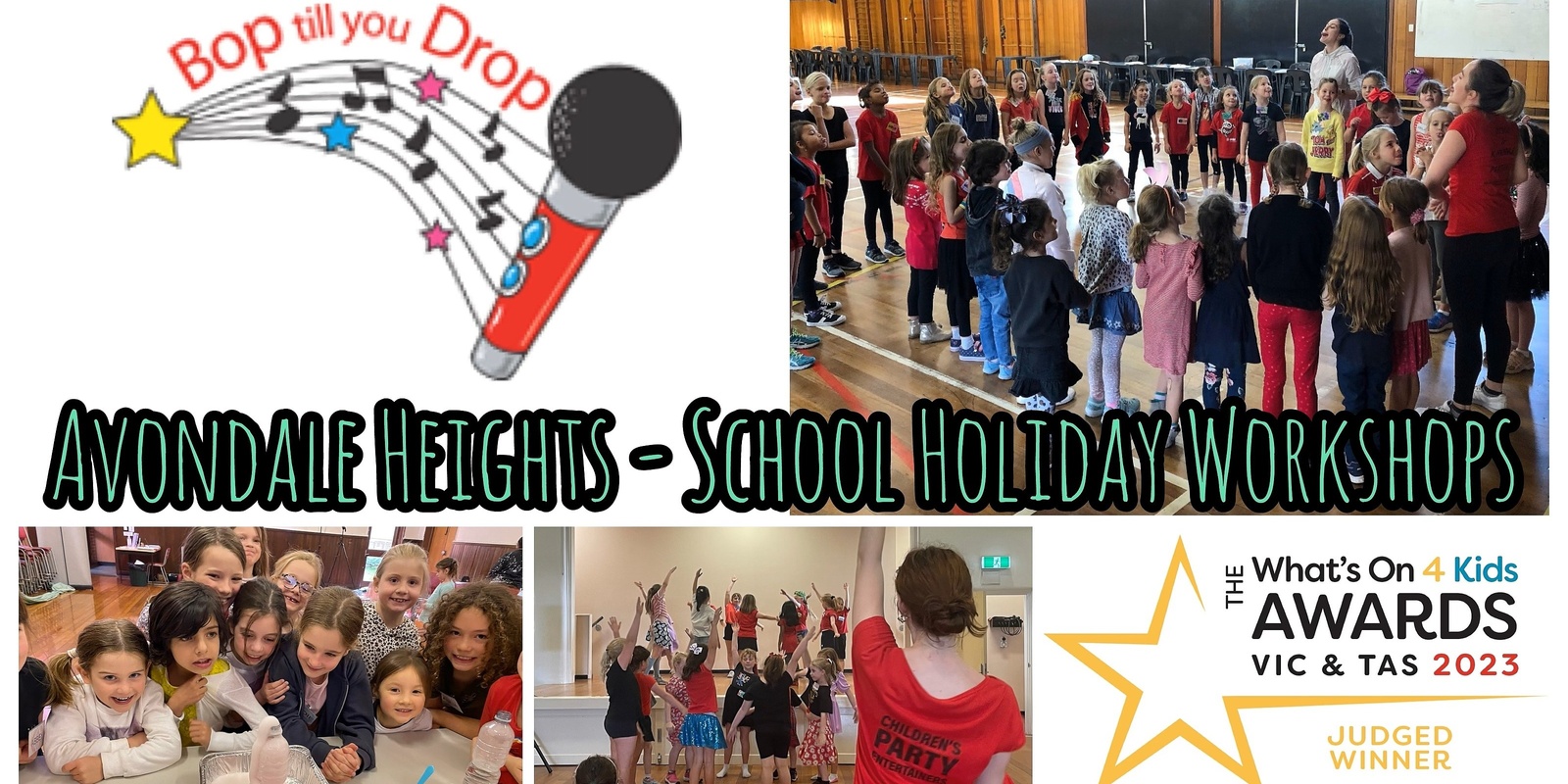 Banner image for Bop till you Drop AVONDALE HEIGHTS School Holiday Performing Arts Workshop