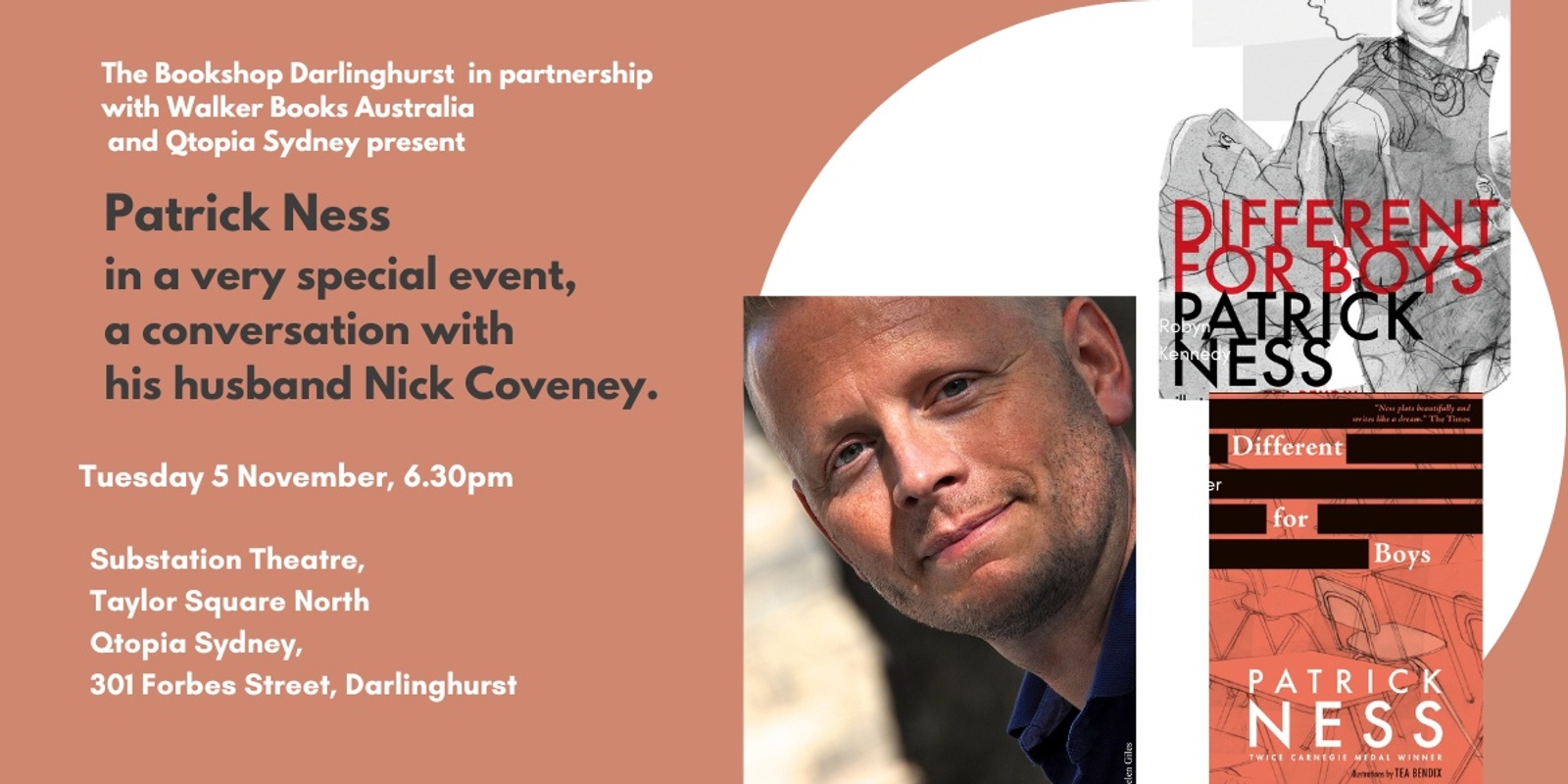 Banner image for A very special event with New York Times best-selling author Patrick Ness