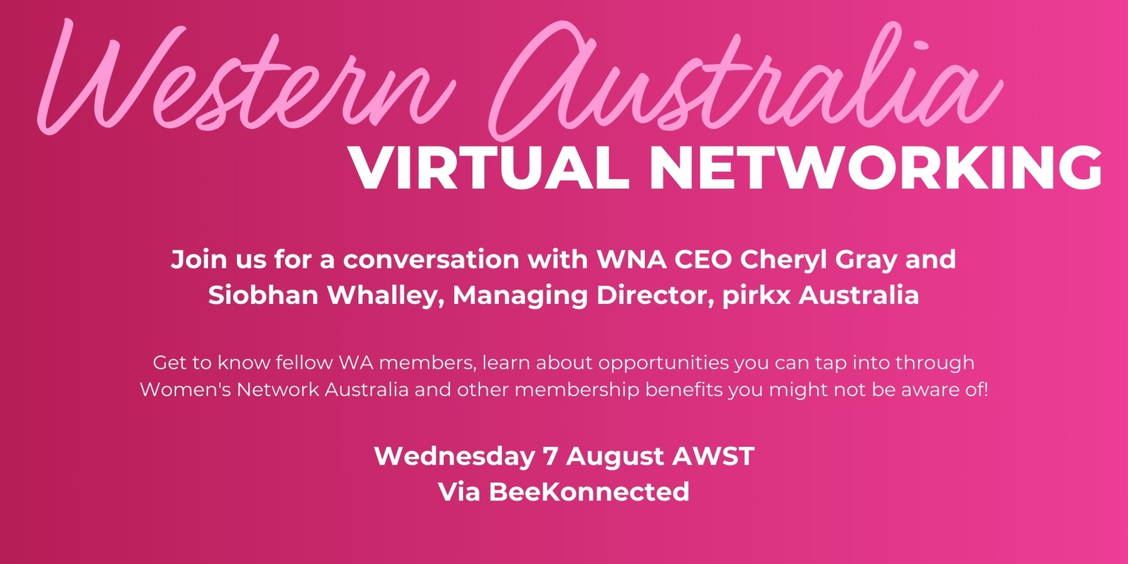 Banner image for Western Australia Virtual Networking