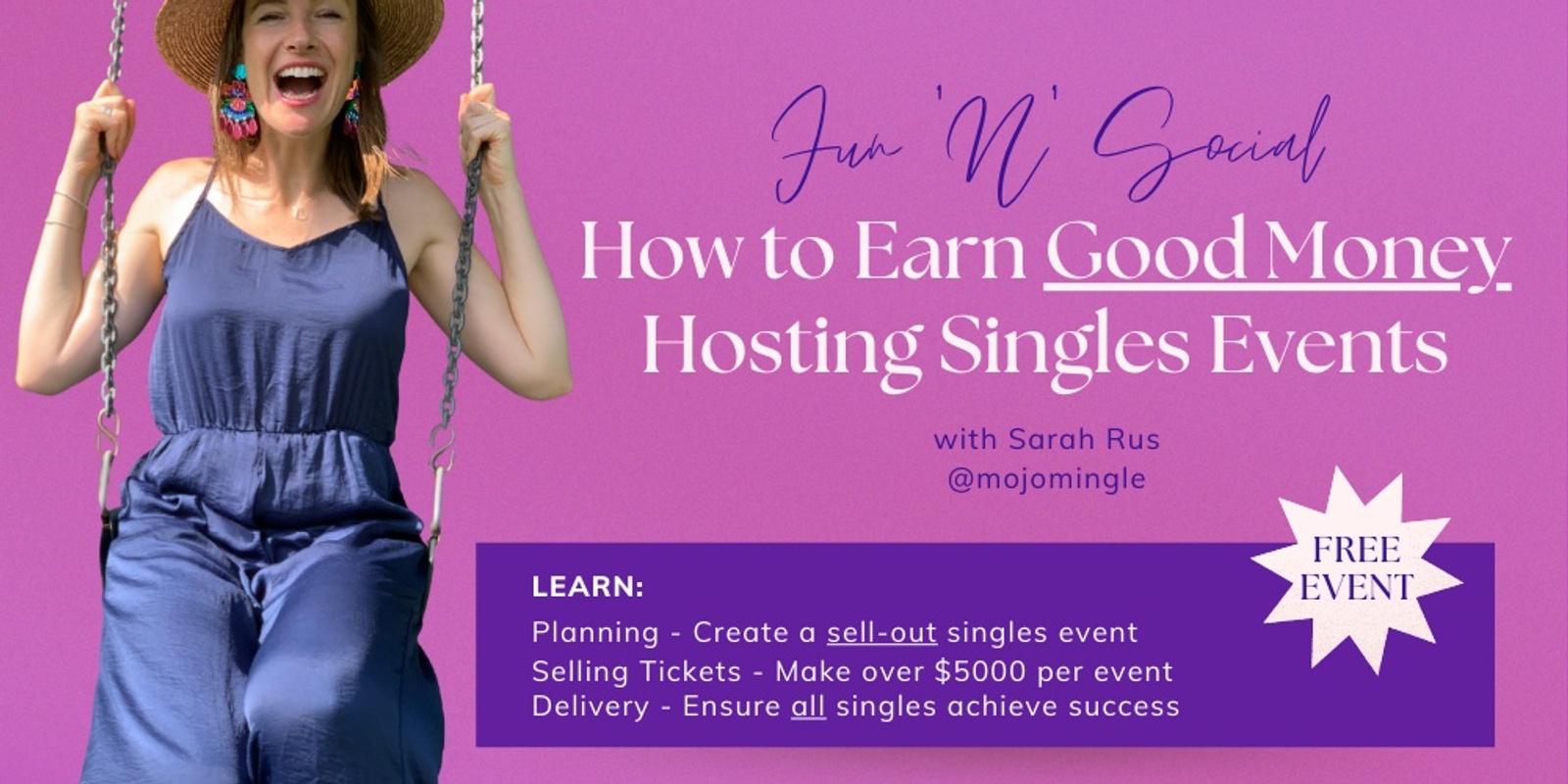 Banner image for How To Earn Good Money Hosting Singles Events