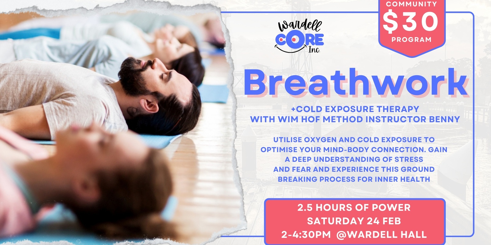 Banner image for Breathwork and Cold Exposure Therapy (FEB) : Wardell Wellbeing Programs