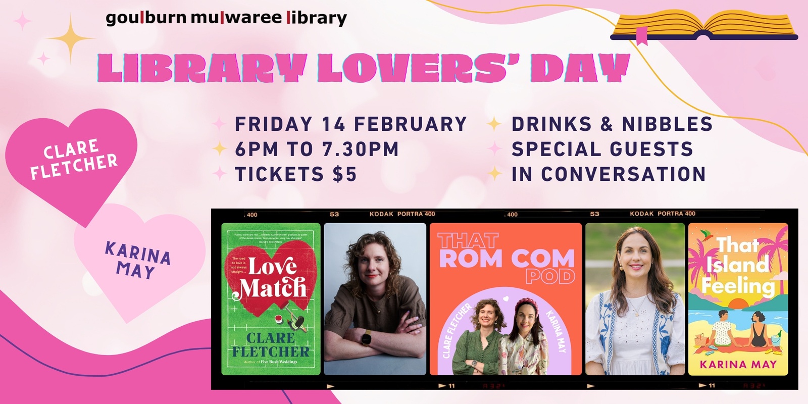 Banner image for Library Lovers' Day - Karina May and Clare Fletcher