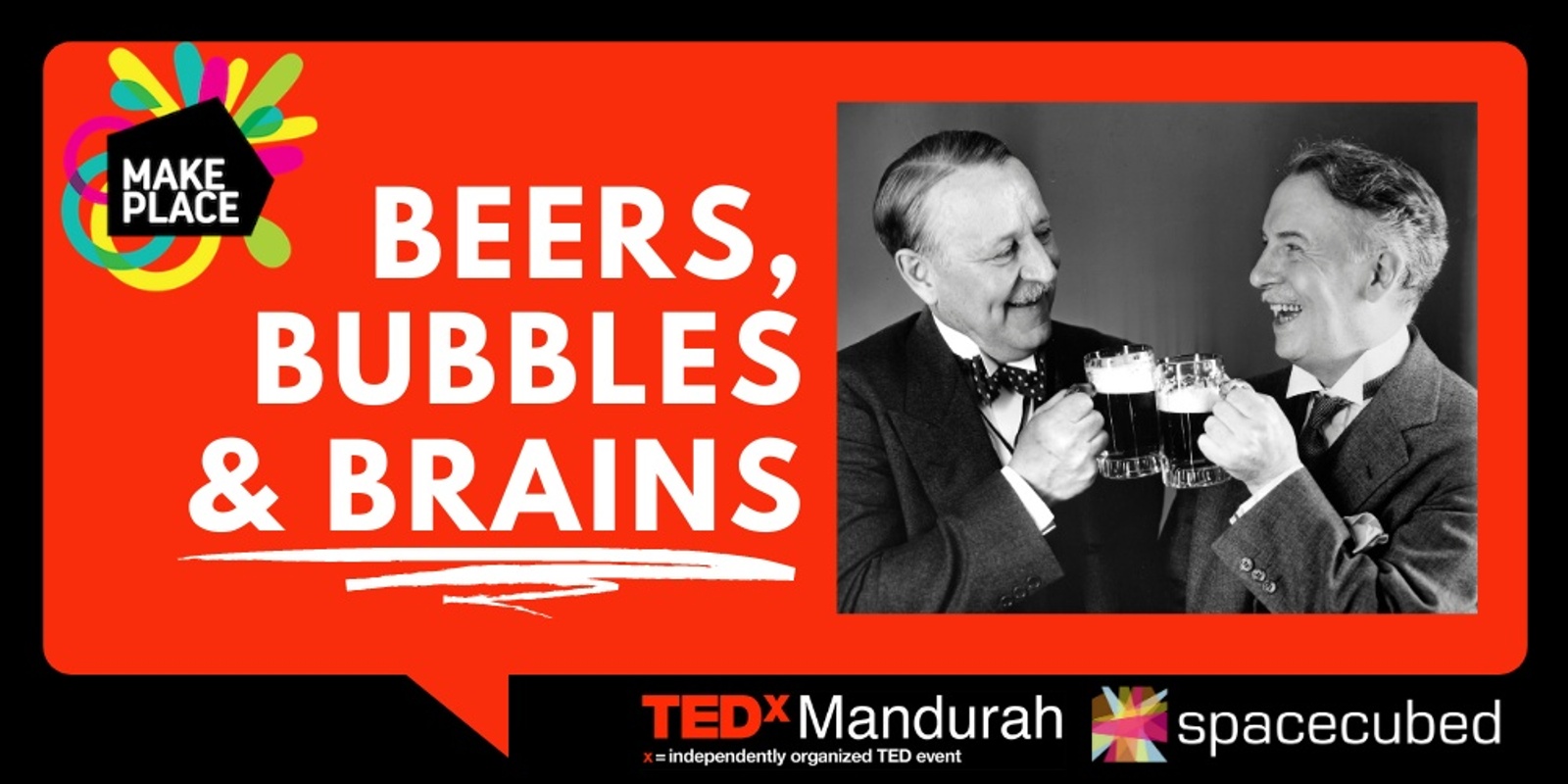 Banner image for TEDxMandurah presents: Beers, Bubbles & Brains