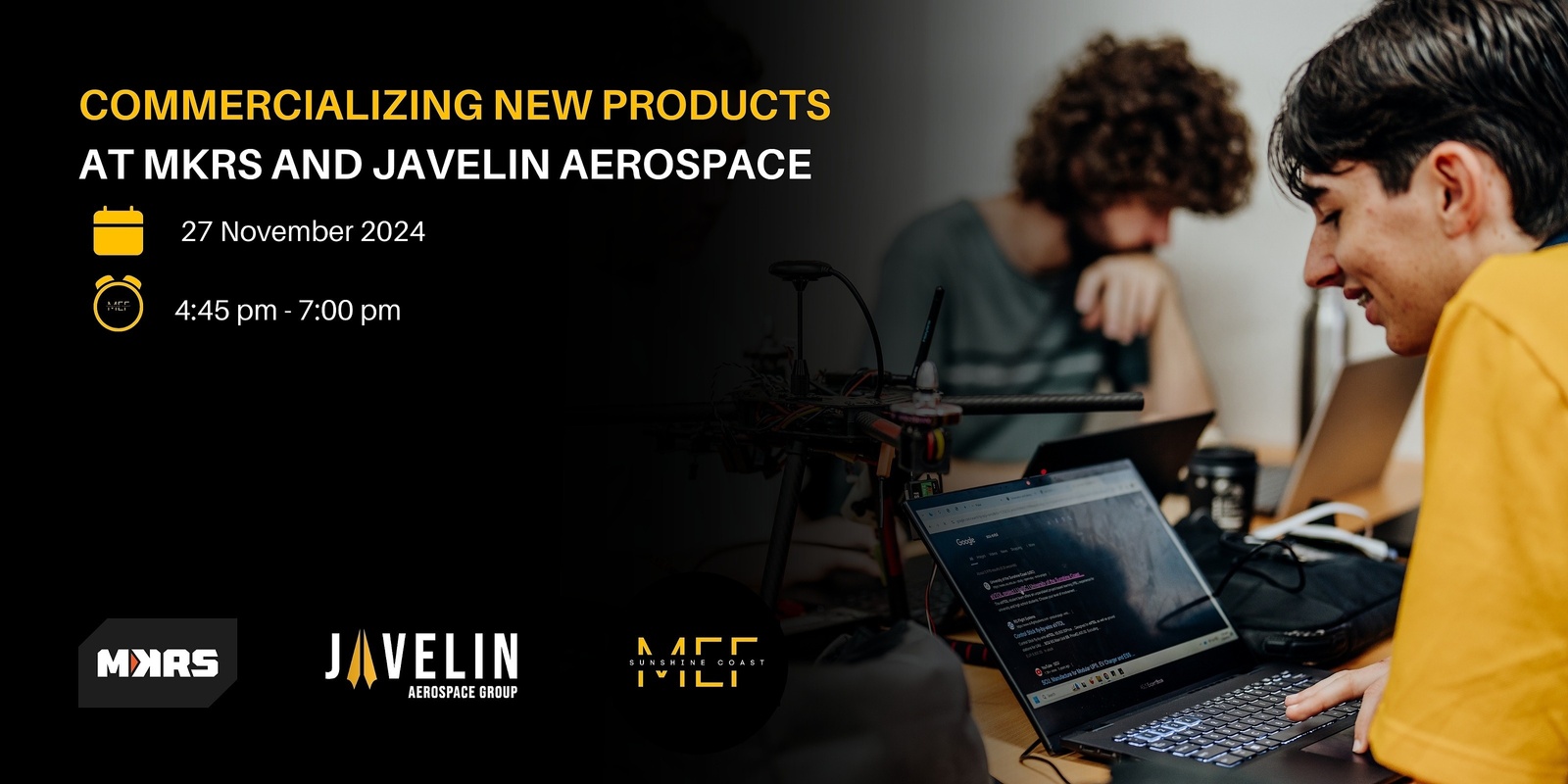 Banner image for Commercializing New Products at MKRS and Javelin Aerospace