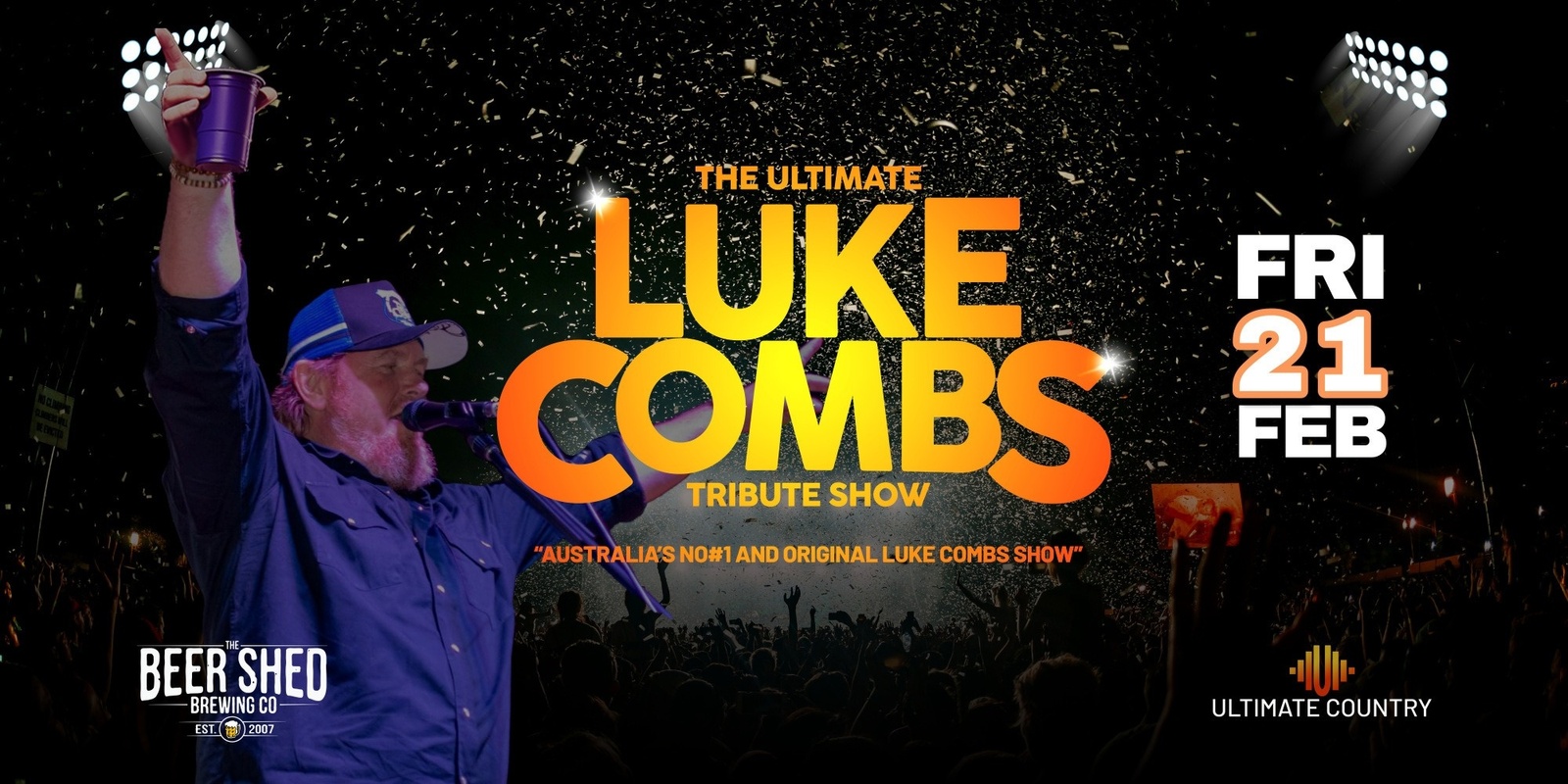 Banner image for Luke Combs Tribute Show with Ross Webb at The Beer Shed