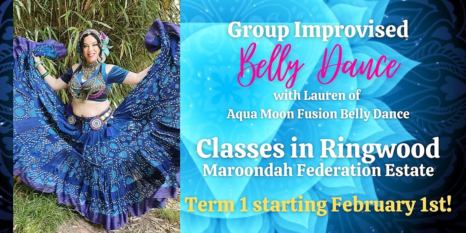 Banner image for Group Improv Fusion Belly Dance Classes in Ringwood with Lauren (Term 1 - 2023