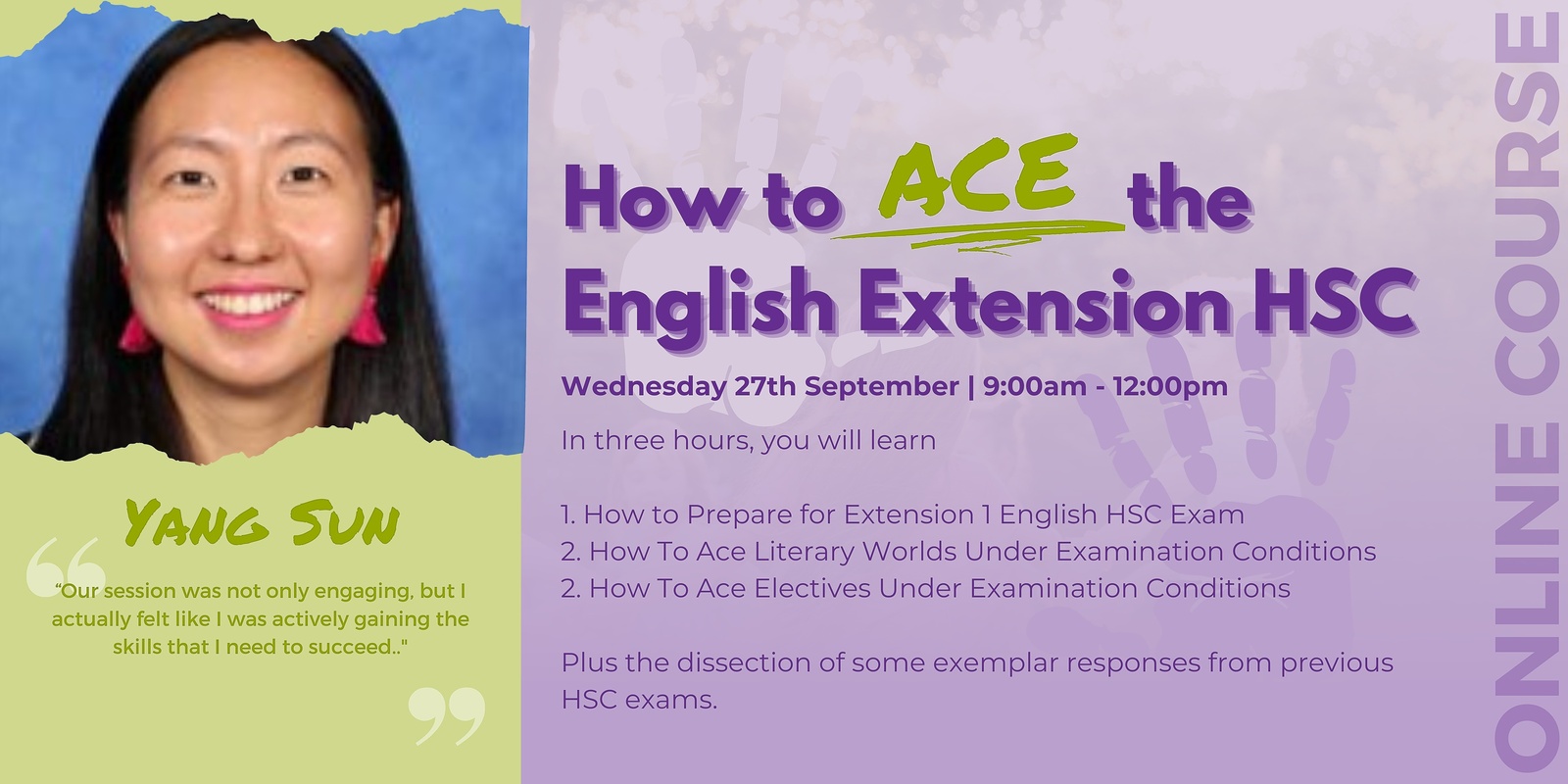 Banner image for How to ACE the English Extension Final HSC