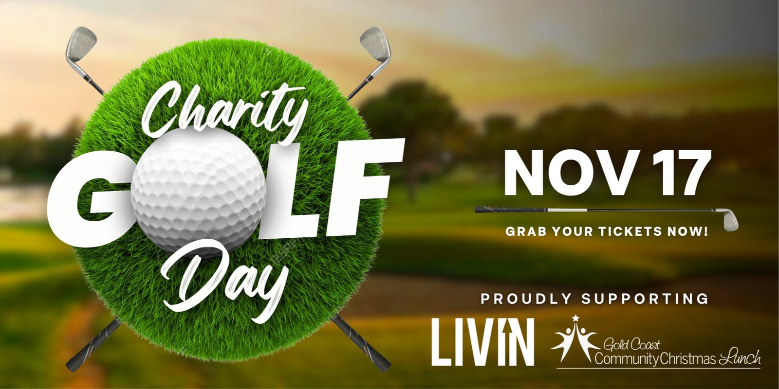 Banner image for LIVIN x Gold Coast Community Christmas Lunch - Charity Golf Day 