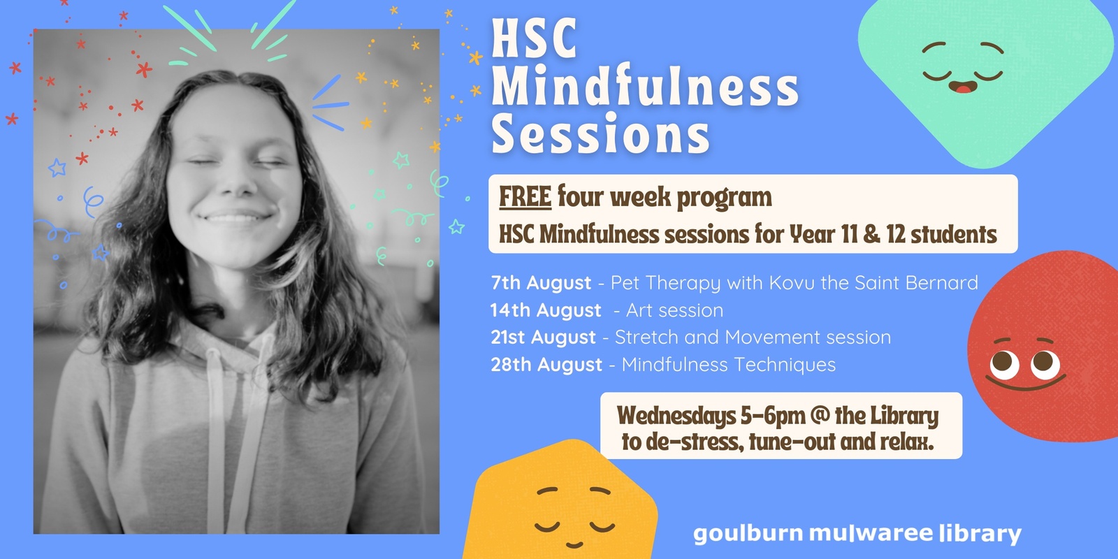 Banner image for HSC mindfulness sessions