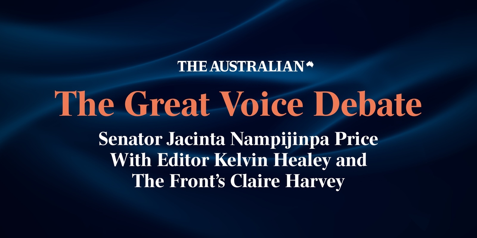 Banner image for The Great Voice Debate: Senator Jacinta Nampijinpa Price Live