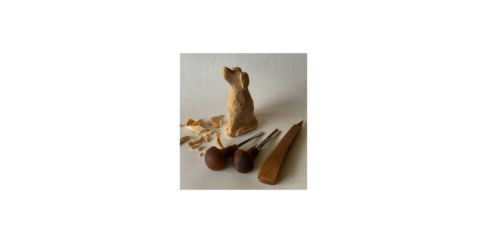 Banner image for 2024 WOODFEST | Carving a Small Sitting Dog in Huon Pine with Carol Russell 