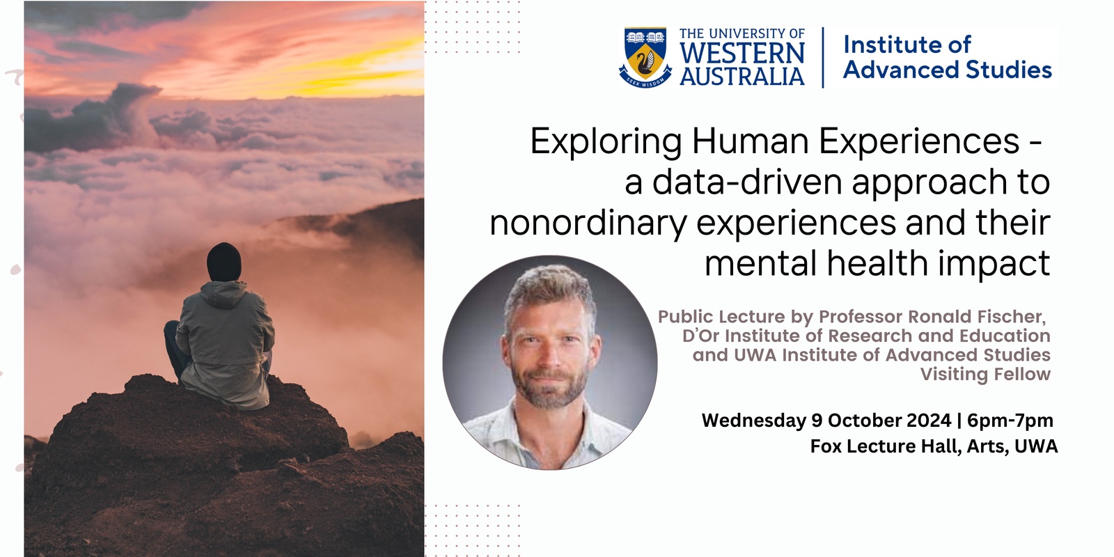 Banner image for Exploring Human Experiences - a data-driven approach to nonordinary experiences and their mental health impact