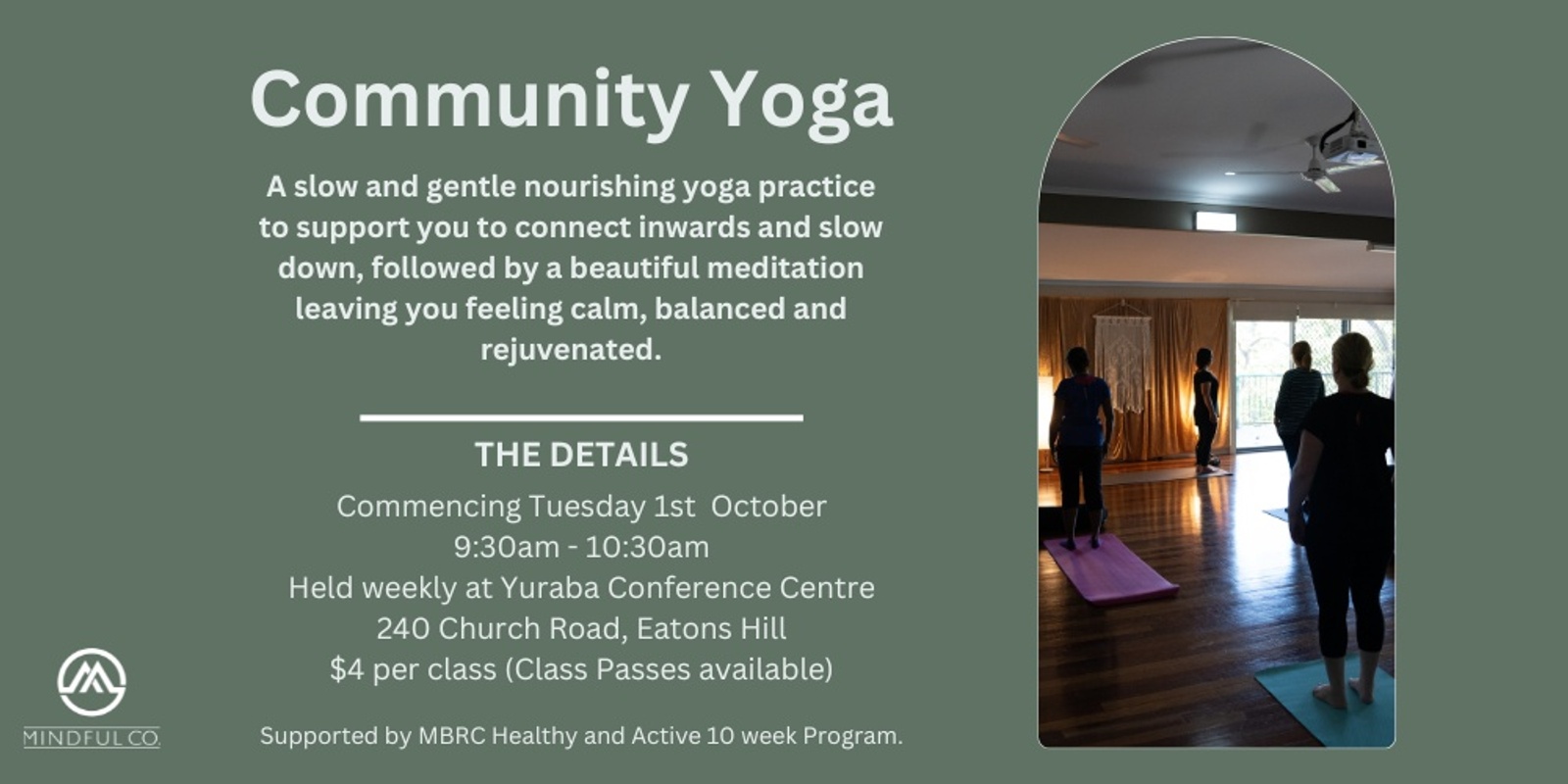 Banner image for Slow and Gentle Yoga | 10 Week MBRC | Healthy and Active Program | Oct - Dec 2024