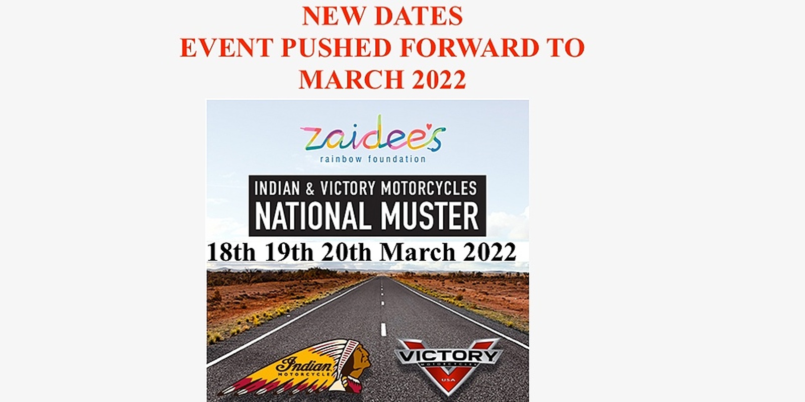 Banner image for Zaidee's Indian and Victory Motorcycles National Muster 2022 ~ When Brothers and Sisters coming together as one. 