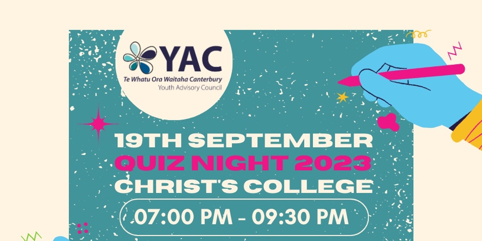 Banner image for Te Whatu Ora Waitaha Youth Advisory Council Quiz Night